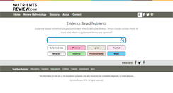 Desktop Screenshot of nutrientsreview.com
