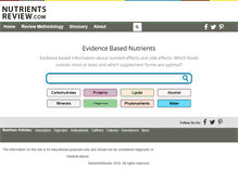 Tablet Screenshot of nutrientsreview.com